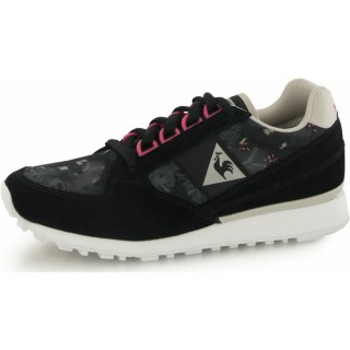 Le Coq Sportif Eclat Floral Noir - Chaussures Baskets Basses Femme Pas Cher